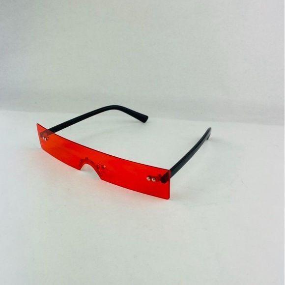 COPY - rimless slim fashion sunglasses black sunglasses - Picture 2 of 3